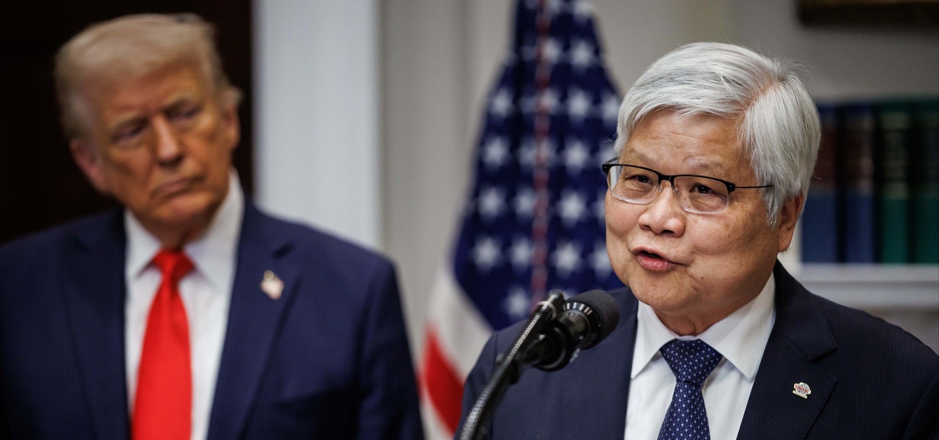 Donald Trump y el CEO de TSMC, C.C Wei